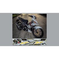 NHÃN DÁN TEM RỜI VÀNG ĐEN XÁM CHO XE EXCITER RC DECAL 3 LỚP CHỐNG NƯỚC CAO CẤP