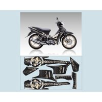 NHÃN DÁN TEM RỜI VÀNG ĐỒNG ĐEN CHO XE SIRIUS DECAL 3 LỚP CHỐNG NƯỚC CAO CẤP