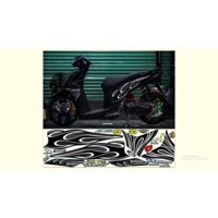 NHÃN DÁN TEM RỜI VISION ĐEN LỬA TRẮNG DECAL 3 LỚP