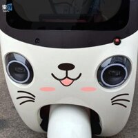 Nhãn dán trang trí xe điện Biểu tượng cảm xúc dễ thương Nhãn dán xe hoạt hình Sheng Hao Emma Haibao mặt trước Xe ba bánh cải tiến