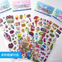 Nhãn dán trẻ em, nhãn dán hoạt hình, nhãn dán bong bóng thưởng cho bé trai và bé gái mẫu giáo, nhãn dán công chúa anime 3D lập thể