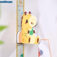 Nhãn dán trẻ em ZENITHSYNC, Nhãn dán tường chiều cao hoạt hình 3D cho bé, Quảng cáo 65-180cm dễ thương với thước có thể tháo rời Thước đo chiều cao âm thanh nổi cho gia đình