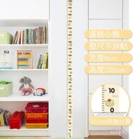Nhãn dán tường biểu đồ chiều cao trẻ em mới 2m thước đo chiều cao có thể tháo rời cho bé
