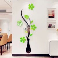 Nhãn dán tường bình hoa ba chiều 3D, nhãn dán giấy dán tường acrylic tự dính, tiền sảnh phòng khách, phòng ngủ, nền TV, nhãn dán trang trí tường