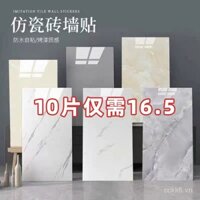 Nhãn dán tường giả gạch, tấm nhựa nhôm, tự dính, chống nước, chống ẩm, trang trí nhà bếp, phòng tắm, giấy dán tường giả đá cẩm thạch, cải tạo