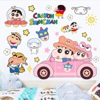 Nhãn dán tường hoạt hình Crayon Shin-chan, nhãn dán trang trí chống nước, nhãn dán kính xe hơi, nhãn dán giấy dán tường ký túc xá
