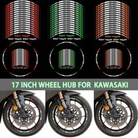 Nhãn dán vành phản quang 17 inch cho decal bánh xe máy cho Kawasaki