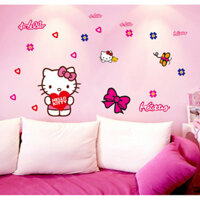 Nhãn dán xe hơi, decal hoạt hình, nhãn dán tường phòng trẻ em, phòng mẫu giáo, mèo hoạt hình 7131