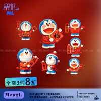 Nhãn dán xe hơi Dingdong Cat Baofu câu đối cá tính sáng tạo dễ thương Nhãn dán xe hơi Khung máy tính Nhãn dán trang trí vết xước thân xe