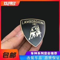 Nhãn dán xe Lamborghini Ferrari, biểu tượng hiệu suất vô lăng xe thể thao, nhãn dán xe kim loại Ferrari