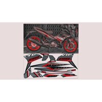 NHÃN DÁN XE MÁY EXCITER 150 MÀU ĐỎ XÁM CHO XE MÀU ĐEN DECAL 3 LỚP CHỐNG NƯỚC ĐỘ BÁM DÍNH CAO