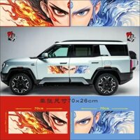 Nhãn dán xe Nezha Demon Child Naohai 2025, nhãn dán sáng tạo mới, truyện tranh Trung Quốc, nhãn dán hoạt hình dễ thương, che vết xước tùy chỉnh