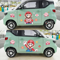 Nhãn dán xe trang trí Wuling Mini, Super Mario