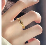 Nhẫn Dây Xích Mặt Trái Tim Chất Liệu Titan Không Han Rỉ TT 4484 - 7