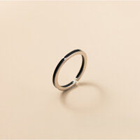 Nhẫn đeo ngón trỏ cá tính, nhẫn bạc nữ chỉ đen