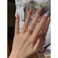 Nhẫn Đeo Tay Dior Xi Mạ Vàng / Bạc 925 Có Chữ Phong Cách Hàn Quốc Cho Nữ