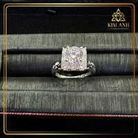 Nhẫn đính đá CZ thiết kế Solitaire hiện đại, năng động - NH0F0012 | Kim Anh Moissanite