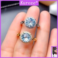 Nhẫn đính đá topaz tự nhiên PT950 thời trang cho nữ