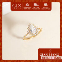 Nhẫn Đính Hôn Bạc 925 Kim Cương Đẹp Vàng Tây 18K Đá Moissanite Giá Rẻ Gixjewel