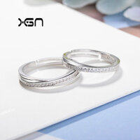 Nhẫn đôi bạc 925, trang sức điều chỉnh, phong cách Hàn Quốc, nhẫn bạc nguyên chất cho cả nam và nữ