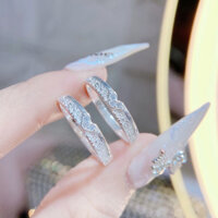 Nhẫn đôi bạc CHY SILVER trái tim 3 viên đá bạc thật