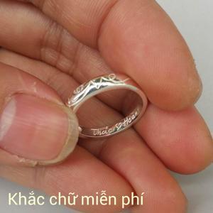 Nhẫn đôi Bạc Hiểu Minh NC018 mắt nai