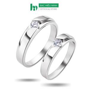 Nhẫn đôi Bạc Hiểu Minh NC086 - Mãi mãi tình yêu