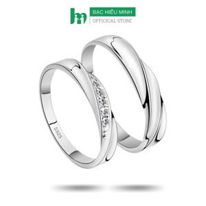 Nhẫn đôi Bạc Hiểu Minh NC118 mãi bên nhau (Bạc)