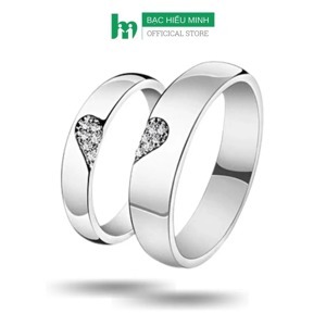 Nhẫn đôi Bạc Hiểu Minh NC188 Một Nửa Của Nhau