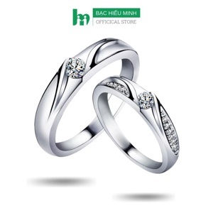 Nhẫn đôi Bạc Hiểu Minh NC356 - Vợ và chồng