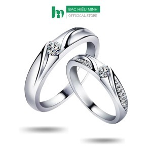 Nhẫn đôi Bạc Hiểu Minh NC356 - Vợ và chồng