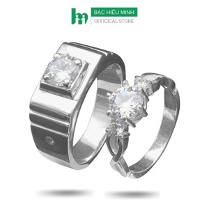 Nhẫn đôi Bạc Hiểu Minh NC511 Chung Đôi