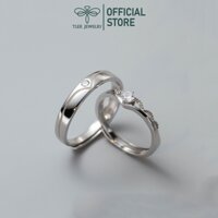 Nhẫn đôi bac  nam nữ TLEE, nhẫn đôi crown Tleejewelry