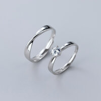 Nhẫn Đôi Bạc, Nhẫn Cặp Đôi Tình Yêu, Nhẫn Cầu Hôn, Nhẫn Bạc Cặp Đôi Kỷ Niệm Tình Bạn - ND2769 - Bảo Ngọc Jewelry - 1 Cặp Nam Nữ