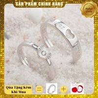 Nhẫn đôi bạc s925 nhẫn đôi trái tim ghép - nhẫn tình yêu siêu khuyến mãi SD07