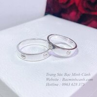 Nhẫn đôi Cartier Love bằng bạc ND022