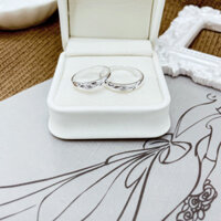 Nhẫn đôi nhẫn cặp nhẫn cưới bạc ta xinh xắn LINH MIU SILVER