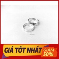 Nhẫn đôi, nhẫn nhóm bạc nguyên chất s99 khắc chữ đặt size theo yêu cầu