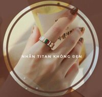 Nhẫn đôi titan giá 1 chiếc nhẫn titan không đen không bay màu NC208