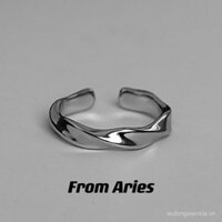 Nhẫn đơn giản nam nữ cùng kiểu nhẫn lượn sóng NHẪN miệng trung tính cặp đôi cá tính đơn giản