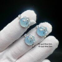 nhẫn freesize túi tiền aquamarine