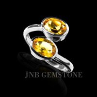 Nhẫn gắn đá thiên nhiên  Natural Citrine