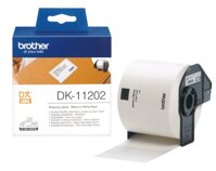 Nhãn giấy Brother DK-11202, Black on White, khổ 62mm x 100mm, 300 nhãn
