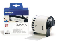 Nhãn giấy Brother DK-22205, Black on White, khổ 62mm x 30m