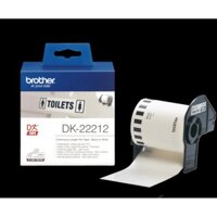 Nhãn giấy Brother DK-22212, Black on White, khổ 62mm x 30m