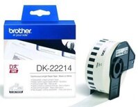 Nhãn giấy Brother DK-22214, Black on White, khổ 12mm x 30m