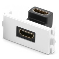 Nhân HDMI Đúc Sẵn Vuông góc 90 Độ Ugreen 20318 Cao Cấp Dùng Đế Âm Tường