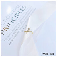 Nhẫn hình rắn mảnh màu vàng freesize