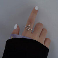 Nhẫn hình rắn ngọt ngào tối giản cho phụ nữ, nhẫn mở đơn giản sang trọng mới, thiết kế độc đáo cho ngón trỏ 2.13