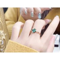 Nhẫn Hở Họa Tiết Hoa Malachite 70007